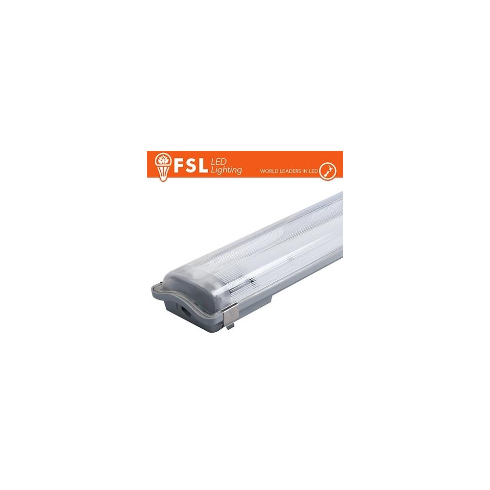 Plafo Stagna Porta tubo T8 IP65: 2 tubo 120cm