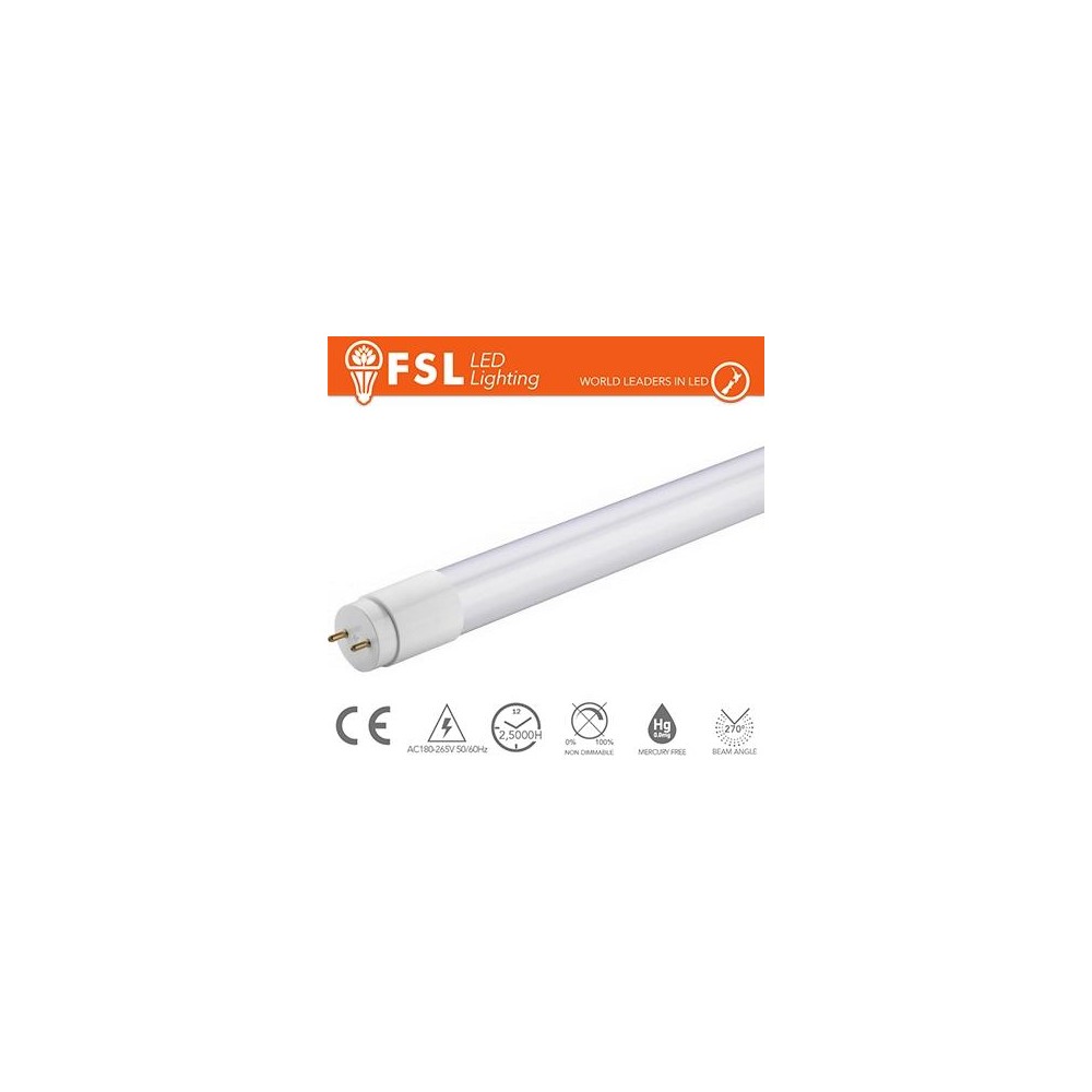 T8 LED Tubo Vetro - 22W 2000LM 6500K 120cm