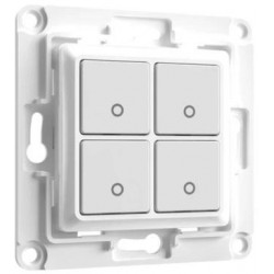 Shelly Wall Switch 4 - Pulsanti filari da parete 4 tasti bianco con supp relè