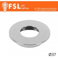VEGA - Cover Piatta per Punto Luce LED – Ø37 – Cromo