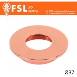 VEGA - Cover Piatta per Punto Luce LED – Ø37 – Oro Rosa