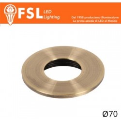 VEGA - Cover Piatta per Punto Luce LED – Ø70 – Bronzo
