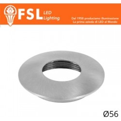 VEGA - Cover Curva per Punto Luce LED – Ø56 – Nichel Satinato