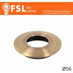 VEGA - Cover Curva per Punto Luce LED – Ø56 – Bronzo