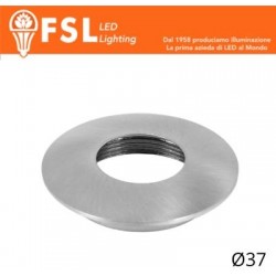 VEGA - Cover Curva per Punto Luce LED – Ø37 – Nichel Satinato