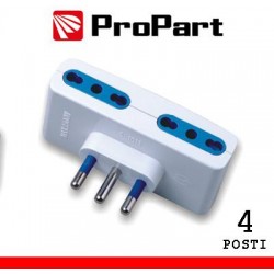 Adattatore 4pos bipasso spina16A