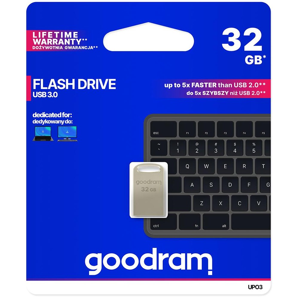Pendrive metal GoodRAM POINT UPO3 32GB USB 3.0 - blister