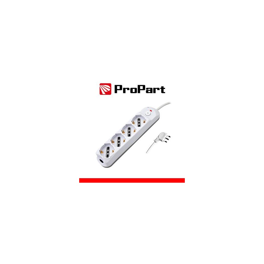 Multipresa 4pos bipasso/schuko + interrutt nuovo modello