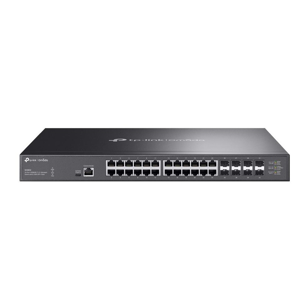 Omada 24-Port 10GBASE-T L2+ Managed Switch con 8 10GE SFP+ Slots - SX3832