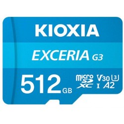 microSD 512GB Exceria (gen 3) UHS I U3 V30 with adapter KIOXIA RETAIL